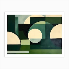 Sage green modern abstract art Art Print