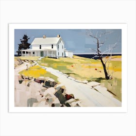 Landscape With The White Farmers House - expressionism 3 Art Print