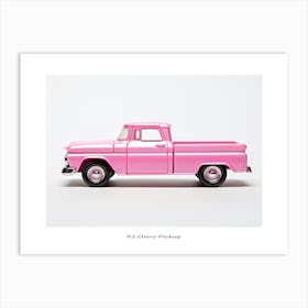 Toy Car 62 Chevy Pickup Pink Poster Art Print