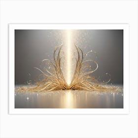 Christmass style sparkling silver gold background 10 Art Print