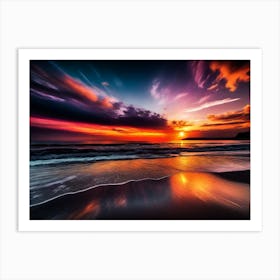 Sunset On The Beach 890 Art Print