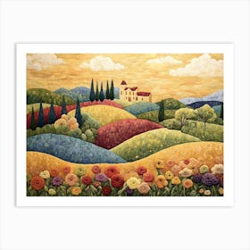 European Countryside Tapestry 10 Art Print