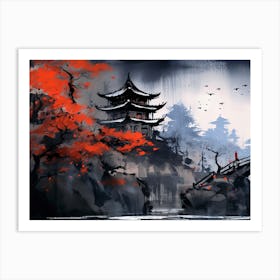 Asian Landscape Painting 4 Art Print