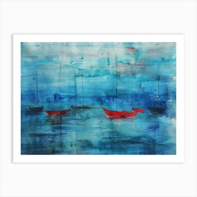 Sailboats 35 Art Print