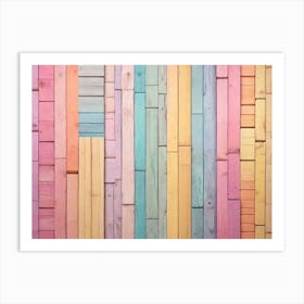 Colorful Wooden Wall Art Print