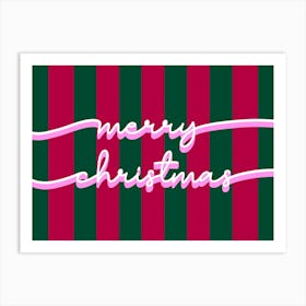 Merry Christmas Word Art Art Print