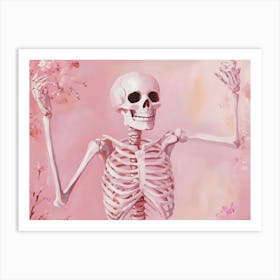 Pink Skeleton Art Print