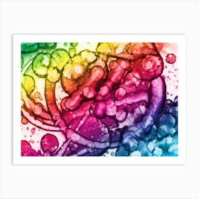 Modern Watercolor Abstraction Children S Rainbow Art Print