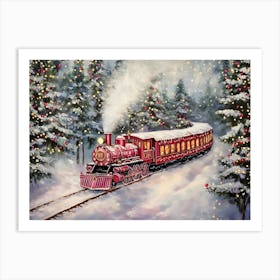 Christmas Train 10 Art Print