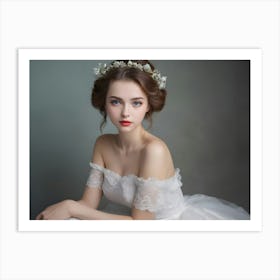 Bride In A Wedding Dress Art Print