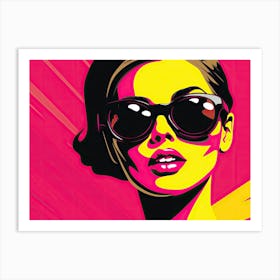 Girl In Sunglasses Woman Pop Art Art Print