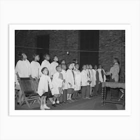 The Children S Choir At A Pentecostal Church, Chicago, Illinois By Russell Lee Art Print