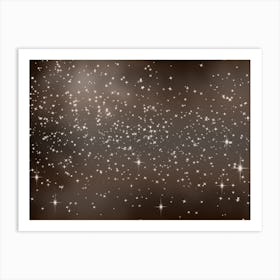 Bronze Shade Shining Star Background Art Print