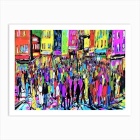 Abstract Realism - Colorful City Art Print