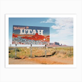 Utah Desert Border Art Print