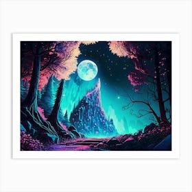 psychedelic landscape Art Print