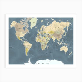 World Map Art Print