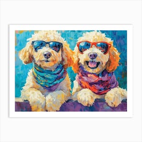 Classy Goldendoodles 3 Art Print