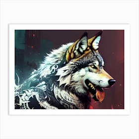 Wolf art 12 Art Print