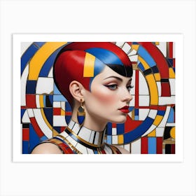 Abstract Portrait Of A Woman 4 Art Print