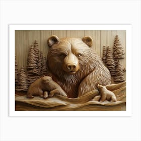 Exquisite 3d Bear Elegant and Sophisticated Art Print