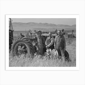 Fsa (Farm Security Administration) Cooperative Tractor And Mormon Farmer Members, Box Elder County, Utah By Art Print