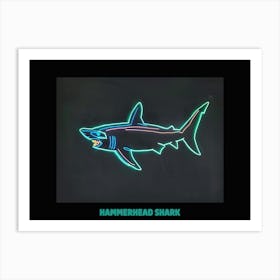 Aqua Hammerhead Shark 1 Poster Art Print