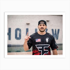 Hollywood Sign & FaZe Nickmercs Art Print