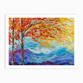 Flame amidst the cold Art Print