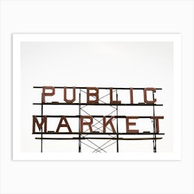 Public Market Sign Seattle Art Print