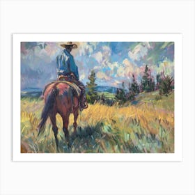 Cowboy In Colorado 1 Art Print