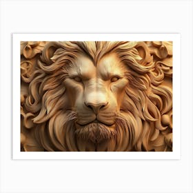 Lion Head 7 Art Print