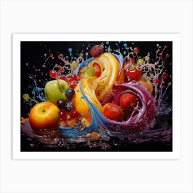 Fruit Splash 13 Art Print