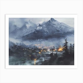 Village In The Mountains 5 Art Print