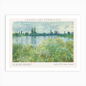 Banks Of The Seine, Vetheuil, Claude Monet Poster Art Print