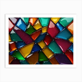 Colorful Glass Mosaic Art Print