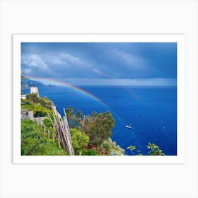 Rainbow Over Amalfi Coast Art Print