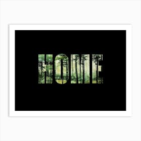 Home Poster Vintage Forest Photo Collage 1 Art Print