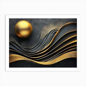 Abstract Gold Background 1 Art Print