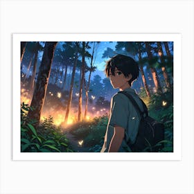 Anime Forest Art Print