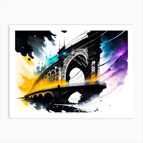 Abstract Bridge Painting Art Print