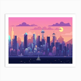 Vancouver Skyline Art Print
