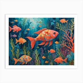 Fishes Under The Sea 2 Art Print