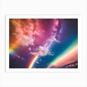 Rainbow Candy Clouds 6 Art Print