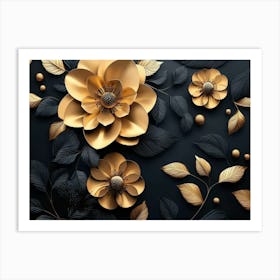 3d Floral 2 Art Print