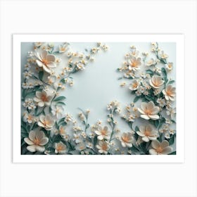 Paper Flowers 98 Art Print