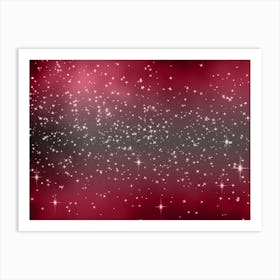 Sweet Pink Shining Star Background Art Print