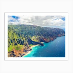 Aerial View Of Kauai Art Print