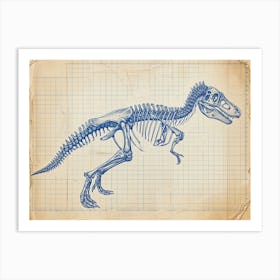 Othnielia Dinosaur Skeleton Art Print