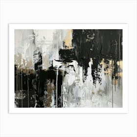 Abstract Black And White Painting 7 Art Print